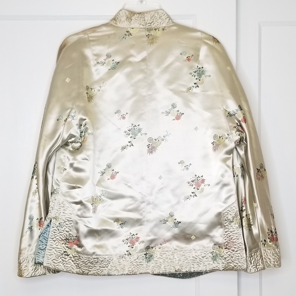 Vintage Asian Silk Quilted Reversible Open Jacket - Picture 6 of 8